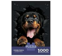 Adult Jigsaw1000 Pieces Rottweiler Jigsaw for Adults Brain Teaser Game Perfect Decoration Unique Gifts for Birthday And Christmas 38x26cm/1000pcs