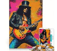 Adult Jigsaw1000 Pieces Saul Hudson Slash Guitarist Portrait Hands-on Game Difficult And Challenge Deal As Gifts for The Whole Family 50x75cm