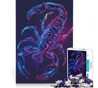 Adult Jigsaw1000 Pieces Scorpion Neon Practical Game Challenging To Complete Artists' Collection Fine Arts 38x26cm