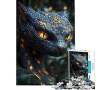 Adult Jigsaw1000 Pieces Serpentine Cat Help The Brain Exercise A Work of Art Relaxing Games for And from 14 Years And over (38x26cm)