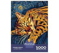 Adult Jigsaw1000 Pieces Sleeping Spotted Cat Art Jigsaws for Adults Fun Games Hand Speed Race Unique Gifts for Birthday And Christmas 70x50cm/1000pcs