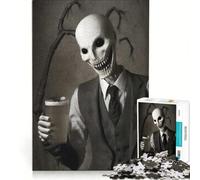 Adult Jigsaw1000 Pieces Slenderman Cheers Beer Practical Game Challenging To Complete Artists' Collection Fine Arts 38x52cm