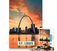 Adult Jigsaw1000 Pieces St. Louis Precise Fit Game Smart Brain Toy Free Time Play Birthday Mind Gift (50x75cm)