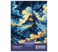 Adult Jigsaw1000 Pieces Swiss Alps Switzerland Mountain Landscape Art Jigsaw for Adults Brain Teaser Game Perfect Decoration Unique Gifts for Birthday And Christmas 70x50cm/1000pcs