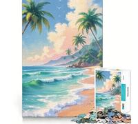 Adult Jigsaw1000 Pieces Tropical Bliss Precise Fit Game Smart Brain Toy Free Time Play Birthday Mind Gift(38x26cm)