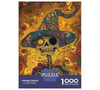 Adult Jigsaw1000 Pieces Vibrant Skeleton Art -1 Adult Jigsaw Puzzle Hands-on Game Perfect Decoration Unique Gifts for Birthday And Christmas 38x26cm/1000pcs