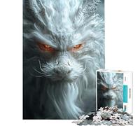 Adult Jigsaw1000 Pieces White Dragon Close-Up Fun at Home Activities, Home Decoration Impossible Game Suitable for People Aged 14 And Above (50x75cm)