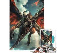 Adult Jigsaw1000 Pieces Wrath of The Dragon Fun at Home Activities, Home Decoration Impossible Game Suitable for People Aged 14 And Above (38x52cm)