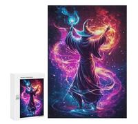 Adult Jigsaw300 PCS Magical Wizard Artwork Adult Jigsaw Puzzles Staycation Kill Time Fun Activities at Home Gifts for Friends And Family 300 PCS