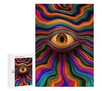 Adult Jigsaw300 PCS Psychedelic Eye Art Print-3 Adult Jigsaw Puzzles Staycation Kill Time Fun Activities at Home Gifts for Friends And Family 300 PCS