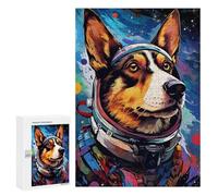 Adult Jigsaw300 PCS Space Dog Explorer-10 Jigsaw Puzzles for Teenagers For Family Fun Difficult And Challenge Great Gift for Gaming 300 PCS