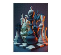 Adult Jigsaw38x26cm/1000pcs Game Chess Neon Puzzles for Adults DIY Toys Precision Cutting Unique Gifts for Birthday And Christmas 38x26cm/1000pcs