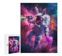 Adult Jigsaw500 PCS Cosmic Astronaut Spray Painting Adult Jigsaw Puzzles Staycation Kill Time Fun Activities at Home Gifts for Friends And Family 500 PCS