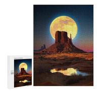 Adult Jigsaw500 PCS Desert Moon Reflection Jigsaw Puzzles for Teenagers For Family Fun Difficult And Challenge Great Gift for Gaming 500 PCS