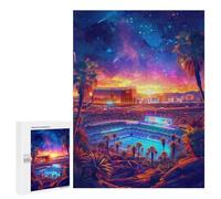 Adult Jigsaw500 PCS Las Vegas Stadium Sunset Jigsaw Puzzles for Teenagers For Family Fun Difficult And Challenge Great Gift for Gaming 500 PCS