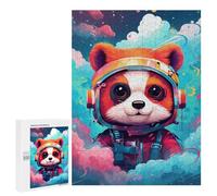 Adult Jigsaw500 PCS Space Panda Adventure -3 Jigsaw Puzzles for Teenagers For Family Fun Difficult And Challenge Great Gift for Gaming 500 PCS