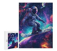 Adult Jigsaw500 PCS Space Snowboarding Adventure Jigsaw Puzzles for Teenagers For Family Fun Difficult And Challenge Great Gift for Gaming 500 PCS