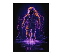 Adult Jigsaw52x38cm/1000pcs Neon Astronaut Puzzles for Adults DIY Toys Precision Cutting Unique Gifts for Birthday And Christmas 52x38cm/1000pcs