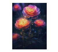 Adult Jigsaw52x38cm/1000pcs Rainy Ranunculus Flower Puzzles for Adults DIY Toys Precision Cutting Unique Gifts for Birthday And Christmas 52x38cm/1000pcs