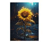 Adult Jigsaw52x38cm/1000pcs Rainy Sun Flower Puzzles for Adults DIY Toys Precision Cutting Unique Gifts for Birthday And Christmas 52x38cm/1000pcs
