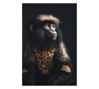 Adult Jigsaw75x50cm/1000pcs Black And Gold Monkey Puzzles for Adults DIY Toys Precision Cutting Unique Gifts for Birthday And Christmas 75x50cm/1000pcs