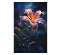 Adult Jigsaw75x50cm/1000pcs Rainy Lily Flower Puzzles for Adults DIY Toys Precision Cutting Unique Gifts for Birthday And Christmas 75x50cm/1000pcs