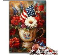 Adult Jigsaws 1000 Piece American Flag Vase Challenging To Complete But Fun And Humorous Unique Birthday And Gifts (size 50x75cm)