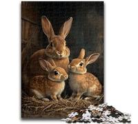 Adult Jigsaws 1000 Piece Animal Rabbit Help The Brain Exercise Addictive Toys to Cultivate Patience Suitable for Couples 38x26cm