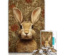 Adult Jigsaws 1000 Piece Animal Rabbit,Stress Reliever Difficult Challenge Every Piece Is Unique - Challenging Family Fun Game (75x50cm)
