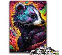 Adult Jigsaws 1000 Piece Animals Honey Badger Teenager Puzzles,Challenging Game Toys Wall Decoration Unique Birthday And Xmas Gifts (38x26cm)