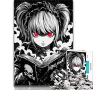 Adult Jigsaws 1000 Piece Anime Demon Girl,Stress Reliever Difficult Challenge Every Piece Is Unique - Challenging Family Fun Game (75x50cm)