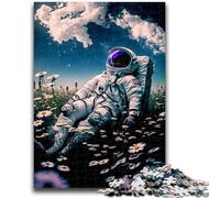 Adult Jigsaws 1000 Piece Astronaut And Flower Help The Brain Exercise Addictive Toys to Cultivate Patience Suitable for Couples 38x26cm