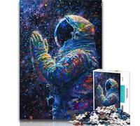 Adult Jigsaws 1000 Piece Astronaut Praying,Stress Reliever Difficult Challenge Every Piece Is Unique - Challenging Family Fun Game (38x26cm)
