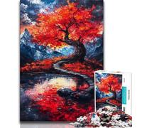 Adult Jigsaws 1000 Piece Autumn Tree 1000 Pieces for Teenagers,Educational Toy Funny Family Games Unique Home Decor (size 38x26cm)
