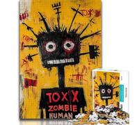 Adult Jigsaws 1000 Piece Basquiat-style Teenager Jigsaw,Staycation Kill Time with Fully Interlocking Randomly Shaped Pieces (size 38x26cm)