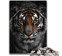 Adult Jigsaws 1000 Piece Black And White Tiger Help The Brain Exercise Addictive Toys to Cultivate Patience Suitable for Couples 50x75cm