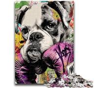 Adult Jigsaws 1000 Piece Boxer Dog for And 14 Years And over Interesting Stress Reduction Gifts for Friends And Family 26x38cm