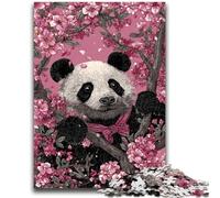 Adult Jigsaws 1000 Piece Cherry Blossoms Panda Stress Reliever Difficult Challenge Every Piece Is Unique - Challenging Family Fun Game 50x75cm