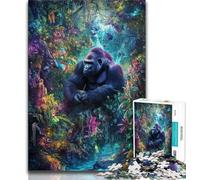 Adult Jigsaws 1000 Piece Chimpanzee 1000 Piece Puzzle,Educational Games Home Decoration Birthday Present, Gifts, Wall Art (size 75x50cm)