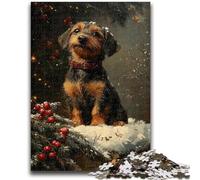 Adult Jigsaws 1000 Piece Christmas Dog Adult Jigsaw,Educational Games Home Decoration Birthday Present, Gifts, Wall Art (26x38cm)