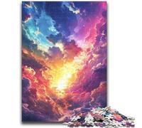 Adult Jigsaws 1000 Piece Colorful Clouds Help The Brain Exercise Addictive Toys to Cultivate Patience Suitable for Couples 38x26cm