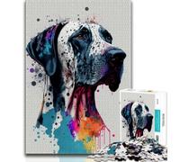 Adult Jigsaws 1000 Piece Colourful Beagle 1000 Pieces for Adults,Quiz Game Wall Decoration Unique Birthday And Xmas Gifts (size 38x26cm)