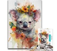 Adult Jigsaws 1000 Piece Colourful Koala Baby Teenager Puzzles,Challenging Game Toys Wall Decoration Unique Birthday And Xmas Gifts 26x38cm