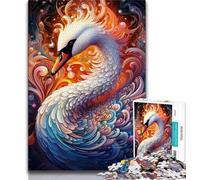Adult Jigsaws 1000 Piece Colourful Swans Teenager Puzzles,Challenging Game Toys Wall Decoration Unique Birthday And Xmas Gifts 26x38cm