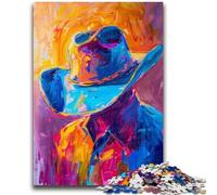 Adult Jigsaws 1000 Piece Cowboy Hat for And from 14 Years And over Play Toys Because It Is Ideal As A Gift for The Whole Family 50x75cm