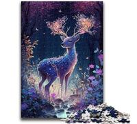 Adult Jigsaws 1000 Piece Cute Deer Flower Help The Brain Exercise Addictive Toys to Cultivate Patience Suitable for Couples 50x75cm