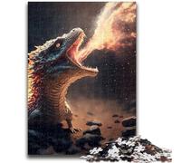 Adult Jigsaws 1000 Piece Cute Fire Dragon for And 14 Years And over Interesting Stress Reduction Gifts for Friends And Family 26x38cm