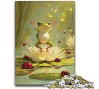 Adult Jigsaws 1000 Piece Cute Frog 1000 Piece Puzzle,Stress Reliever Difficult Challenge Unique Home Decor And Gifts (26x38cm)