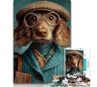 Adult Jigsaws 1000 Piece Dachshunds in The Workplace 1000 Pieces for Adults,Vibrant And Unique Design Relaxing & Challenging Puzzle Experience (size 38x26cm)