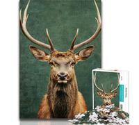 Adult Jigsaws 1000 Piece Deer Teenager Puzzles,Challenging Game Toys Wall Decoration Unique Birthday And Xmas Gifts 26x38cm